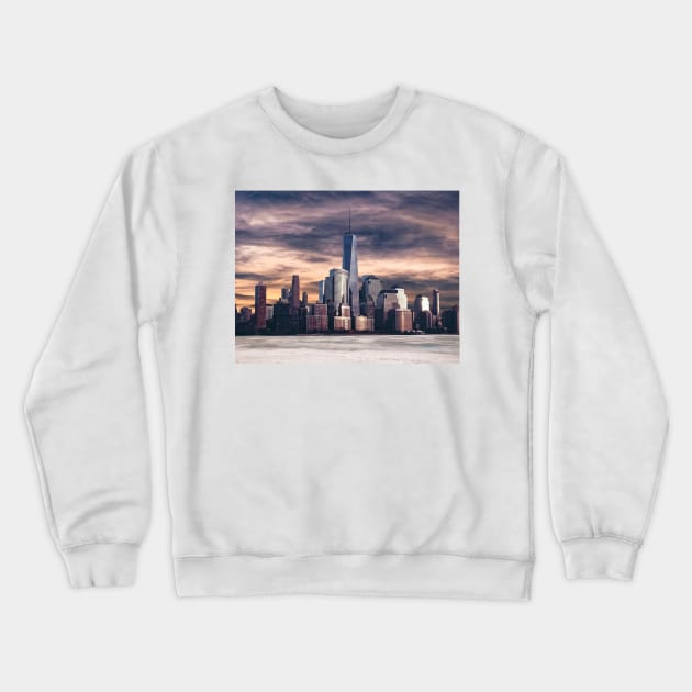 Seattle City Skyline Crewneck Sweatshirt by davidroth